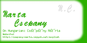 marta csepany business card